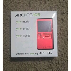 Archos 105 Mp3 Player, Rare, 2GB Brand New Open Box Red